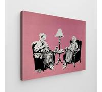 Giallobus - Impression sur toile - Banksy - - Toile standard - 50x35-24 - Les grands-mères - Tableaux modernes pour la maison