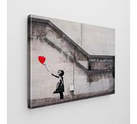 Giallobus - Impression sur toile - Banksy - - Toile standard - 70x50-03 - Fille de ballon rouge - Tableaux modernes pour la maison