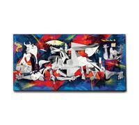 Giallobus - Impression sur toile - Guerre Guernica Pop Art - Toile haute épaisseur qualité supérieure - 35x17,5 - Prêt à accrocher - Peintures pour la maison