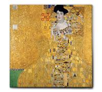 Giallobus - Impression sur toile - Gustav Klimt - Portrait d'Adele Bloch-Bauer I - Toile à cadre standard - 100x100 - Prêt à accrocher - Peintures pour la maison