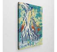 Giallobus - Impression sur toile - Hokusai - Art Hokusai - Toile standard - 100L x 140l cm - 05 - Cascade Kirifuri sur le mont Kurokami - Tableaux modernes pour la maison
