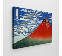 Giallobus - Impression sur toile - Hokusai - Art Hokusai - Toile standard - 140L x 100l cm - 03 - Red Fuji - Tableaux modernes pour la maison