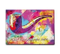 Giallobus - Impression sur toile - It's not a Pop Art pipe - Toile à cadre standard - 50x35 - Prêt à accrocher - Peintures pour la maison