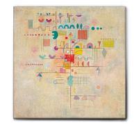 Giallobus - Impression sur toile - Vassily Kandinsky - Ascension gracieuse - Toile à cadre standard - 100x100 - Prêt à accrocher - Peintures pour la maison