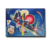 Giallobus - Impression sur toile - Vassily Kandinsky - En bleu - Toile haute épaisseur qualité supérieure - 140x100 - Prêt à accrocher - Peintures pour la maison
