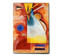 Giallobus - Impression sur toile - Vassily Kandinsky - L'un dans l'autre - Toile à cadre standard - 100x140 - Prêt à accrocher - Peintures pour la maison