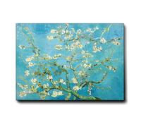 Giallobus - Impression sur toile - Vincent Van Gogh - Fleurs d'amandier - Cadre en toile de qualité supérieure - 140L x 100l cm - Tableaux modernes pour la maison