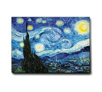 Giallobus - Impression sur toile - Vincent Van Gogh - Nuit étoilée - Toile haute épaisseur qualité supérieure - 100x70 - Prêt à accrocher - Peintures pour la maison