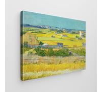 Giallobus - Impression sur toile - Vincent Van Gogh - - Toile standard - 100x70-10 - La moisson - Tableaux modernes pour la maison