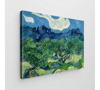 Giallobus - Impression sur toile - Vincent Van Gogh - - Toile standard - 140x100-25 - Oliviers dans un paysage de montagne - Tableaux modernes pour la maison