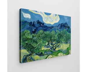 Giallobus - Impression sur toile - Vincent Van Gogh - - Toile standard - 140x100-25 - Oliviers dans un paysage de montagne - Tableaux modernes pour la maison