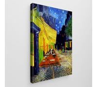 Giallobus - Impression sur toile - Vincent Van Gogh - - Toile standard - 35x50-07 - Terrasse d'un café la nuit - Tableaux modernes pour la maison
