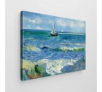 Giallobus - Impression sur toile - Vincent Van Gogh - - Toile standard - 50x35-04 - La mer aux Saintes Maries - Tableaux modernes pour la maison
