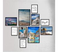 Giallobus - Lot de 10 Affiches murales - Collection de la Ville de Naples - Papier couché - | 2 x A3 42x30cm | 4 x A4 30x21cm | 4 x A5 21x15cm | - sans Cadres - Tableaux Modernes Salon