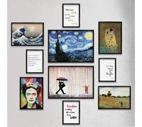 Giallobus - Lot de 10 affiches murales - Meilleures ventes collection 1 - Papier couché - | 2 x A3 42x30cm | 4 x A4 30x21cm | 4 x A5 21x15cm | - SANS CADRES - Tableaux modernes salon