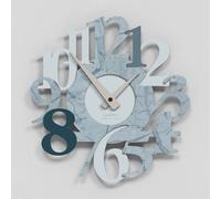 Giallobus - Montre haut de gamme - Carved - Bois MDF - Premium 45x45cm - 19 - Blue Marble - Artisan Made in Italy - Silencieux - Idée cadeau - Double niveau moderne