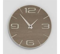 Giallobus - Montre Haut de Gamme - Simple Relief - Bois MDF - Premium 45x45cm - n.10 Oak - Artisan Made in Italy - Silencieux - Idée Cadeau - Double Niveau Moderne
