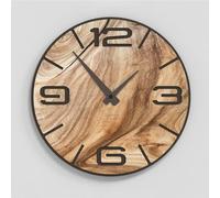 Giallobus - Montre Haut de Gamme - Simple Relief - Bois MDF - Premium 60x60cm - n.13 Wood Section - Artisan Made in Italy - Silencieux - Idée Cadeau - Double Niveau Moderne