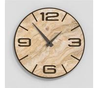 Giallobus - Montre Haut de Gamme - Simple Relief - Bois MDF - Premium 60x60cm - n.16 Canyon - Artisan Made in Italy - Silencieux - Idée Cadeau - Double Niveau Moderne