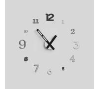 Giallobus - Orologio Typos - Typos - Bois MDF - Float ⌀ 60/80/110cm - 06 - Ash - Horloge Murale Moderne - Chiffres adhésifs 3D - Diamètre Variable 60/80/100cm