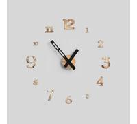 Giallobus - Orologio Typos - Typos - Bois MDF - Float ⌀ 60/80/110cm - 07 - Wood - Horloge Murale Moderne - Chiffres adhésifs 3D - Diamètre Variable 60/80/100cm