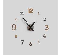 Giallobus - Orologio Typos - Typos - Bois MDF - Float ⌀ 60/80/110cm - 31 - Industrial Wood - Horloge Murale Moderne - Chiffres adhésifs 3D - Diamètre Variable 60/80/100cm