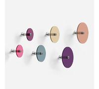 Giallobus - Porte Manteau Mural - Happy Color 03 - Kit 6 pz - Verre Acrylique - Kit 6 pcs. - Palette Colours 03 - Patères et Accessoires muraux décoratifs