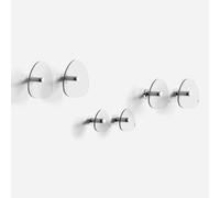 Giallobus - Porte Manteau Mural - Harmony Color 01 - Kit 6 pz - Verre Acrylique - Kit 6 pcs. - Palette Colours 01 - Patères et Accessoires muraux décoratifs