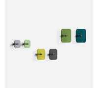 Giallobus - Porte Manteau Mural - Hello Color 04 - Kit 6 pz - Verre Acrylique - Kit 6 pcs. - Palette Colours 04 - Patères et Accessoires muraux décoratifs