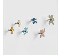 Giallobus - Porte Manteau Mural - Puppets Color 02 - Kit 6 pz - Verre Acrylique - Kit 6 pcs. - Palette Colours 02 - Patères et Accessoires muraux décoratifs