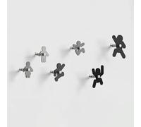 Giallobus - Porte Manteau Mural - Puppets Color 06 - Kit 6 pz - Verre Acrylique - Kit 6 pcs. - Palette Colours 06 - Patères et Accessoires muraux décoratifs