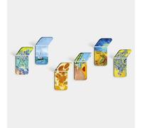 Giallobus - Support Mural adhésif Puissant - 30 - Van Gogh - Acrylique Up - Kit 6 pcs. - Square - Color Up 30 - Multifonctionnel pour Cuisine Bureau Chambre Salon, Porte-Serviettes de Bain