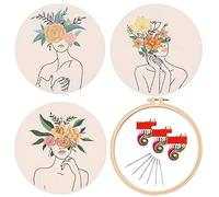 GIAMA Croissance féminine/Kit d'art/Broderie féministe/Broderie à la Main/Broderie Moderne pour débutant