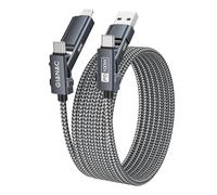 GIANAC Câble Multi USB,4 en 1 Câble Universel [1M] | Cable Chargeur Multi Charge Rapide avec USB-C vers Lightning/USBC,USB A vers USB C/Lightning pour iPhone 16 15 14/MacBook
