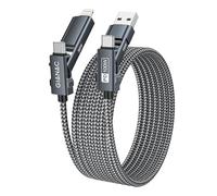 GIANAC Câble Multi USB,4 en 1 Câble Universel [3M] | Cable Chargeur Multi Charge Rapide avec USB-C vers Lightning/USBC,USB A vers USB C/Lightning pour iPhone 16 15 14/MacBook