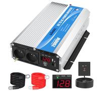 GIANDEL Convertisseur 12V 220V 230V 2000W Onduleur à Onde Modifiée Transformateur Compatible Lithium-Batteries, avec Télécommande et Affichage LED Grande Coquille pour Voiture de Camion