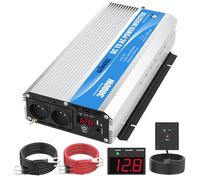 GIANDEL Convertisseur 12V 220V 3000W Onduleur à Onde Modifiée Transformateur Compatible Lithium-Batterie pour La Maison, RV, Camion, Hors Réseau Solaire avec 30 Pieds Télécommande Affichage LED