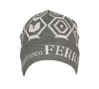 GIANFRANCO FERRE Chapeau Bonnet Casque Casquette GF Article 01222 Made in Italy, 001 Grigio/Bianco, Unica - One Size