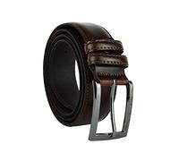 GIANMARCO VENTURI Ceinture Homme en Cuir Véritable, Made in Italy, Ajustable, Largeur 3,5 cm