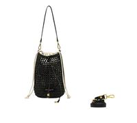 Gianni CHIARINI Sac seau femme en paille crochet noir
