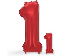 Giant Balloon Number 1 Red \ 1St Birthday Decoration Balloon For Girls Or Boys \ Helium Inflatables \ Ideal For Baby Parties \ Balloon 1 Red