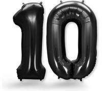 Giant Balloon Number 10 Black \ 10Th Birthday Decoration \ 10Th Birthday Decoration For Women Or Men \ Helium Inflatable \ Happy Birthday Decoration \ Balloon 10 Black