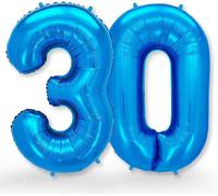 Giant Balloon Number 30 Blue \ 30Th Birthday Decoration \ 30Th Birthday Decoration For Women Or Men \ Helium Inflatable \ Happy Birthday Decoration \ Balloon 30 Blue