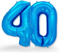 Giant Balloon Number 40 Blue \ 40Th Birthday Decoration \ 40Th Birthday Decoration For Women Or Men \ Helium Inflatables \ Happy Birthday Decoration \ Balloon 40 Blue