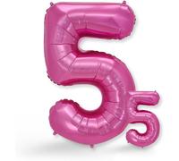 Giant Balloon Number 5 Pink \ Birthday Decoration Balloon 5 Years \ 5Th Birthday Decoration For Girls Or Boys \ Helium Inflatables \ Ideal For Girls And Boys Parties \ Balloon 5 Pink