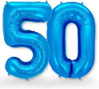 Giant Balloon Number 50 Blue \ 50Th Birthday Decoration \ 50Th Birthday Decoration \ Woman Or Man \ Helium Inflatables \ Happy Birthday Decoration \ Balloon 50 Blue