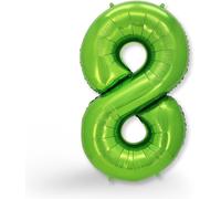 Giant Balloon Number 8 Green \ 8Th Birthday Decoration Balloon For Girls Or Boys \ Helium Inflatables \ Ideal For Girls And Boys \ Balloon 8 Green
