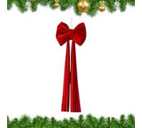 Giant Bow Christmas Tree - Pre-Tied Large Reusable Ornament, Decorative Holiday Ribbon for Home Door Staircase Fence and Backdrop, Elegant Festive Bow for Indoor Fall and Valentine Decor, 15.75 inches