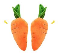 Giant Carrot Dog Toy, The Mellow Dog Calming Carrot, 11.42in/29.5in Large Stuffed Carrots pet Chew Toys for Small Medium Large Dogs, Dogs Toys Carrots with Sounds for Indoor Outdoor Play (M*2)