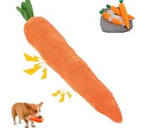 Giant Carrot Dog Toy, The Mellow Dog Calming Carrot, 11.42in/29.5in Large Stuffed Carrots pet Chew Toys for Small Medium Large Dogs, Dogs Toys Carrots with Sounds for Indoor Outdoor Play (L)